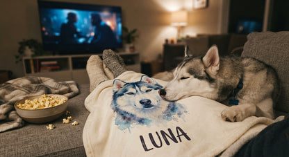 Personalisierte Hunde-Decke mit Foto
