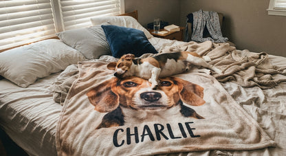 Personalisierte Hunde-Decke mit Foto