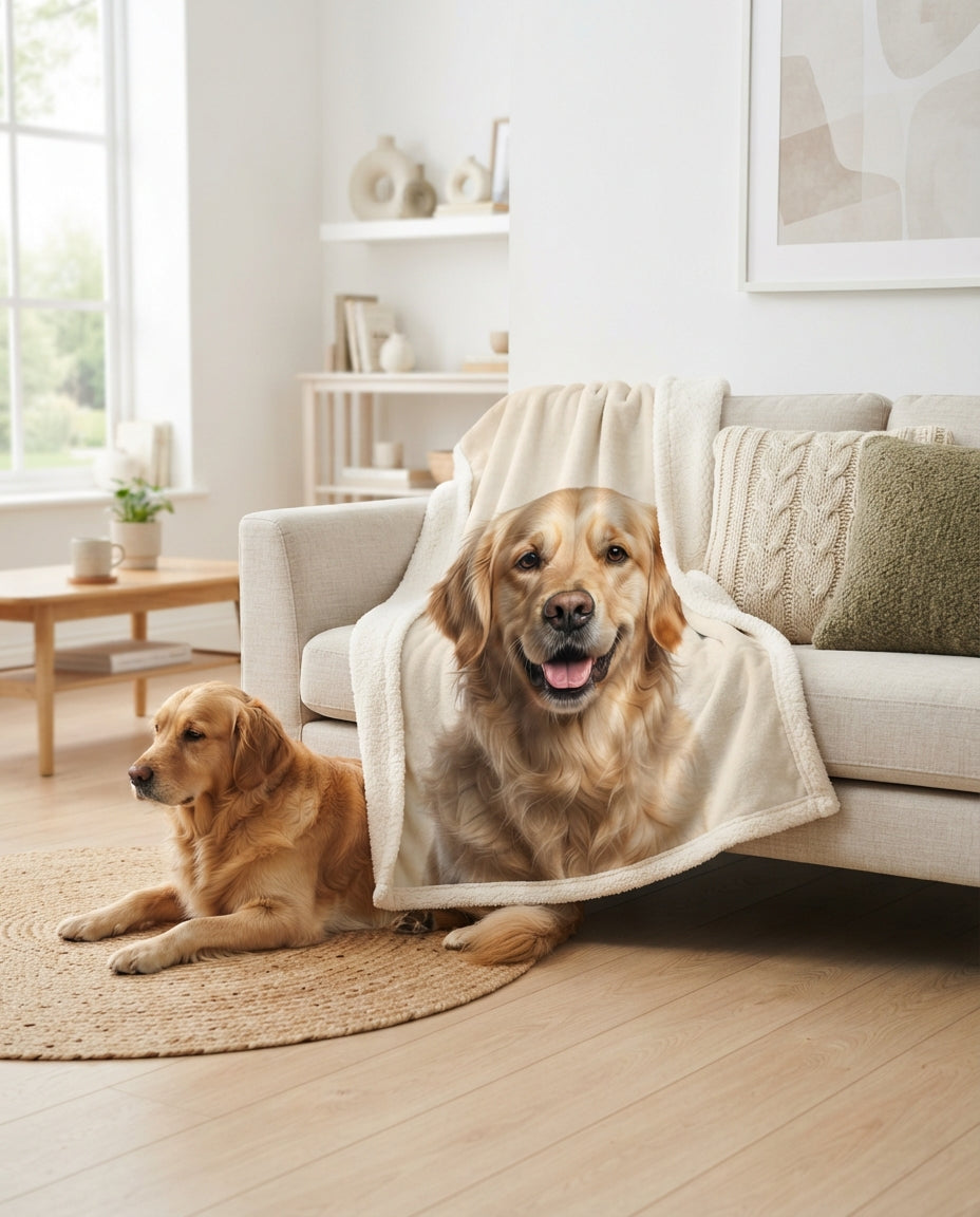 Personalisierte Hunde-Decke mit Foto